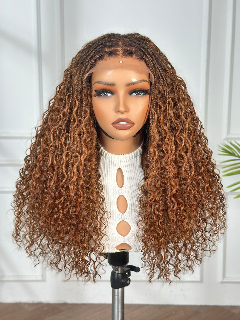 Braided Muse | Hand-Crafted 22" 5x5 HD Closure Braid Wig (250% density)