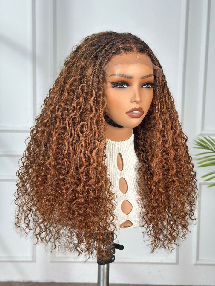 Braided Muse | Hand-Crafted 22" 5x5 HD Closure Braid Wig (250% density)