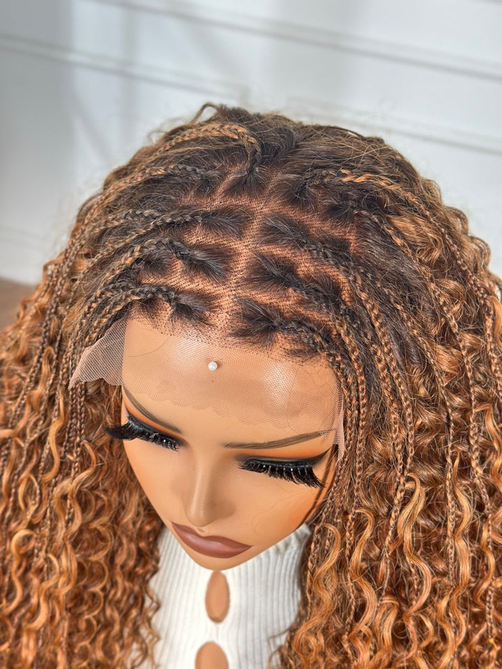 Braided Muse | Hand-Crafted 22" 5x5 HD Closure Braid Wig (250% density)