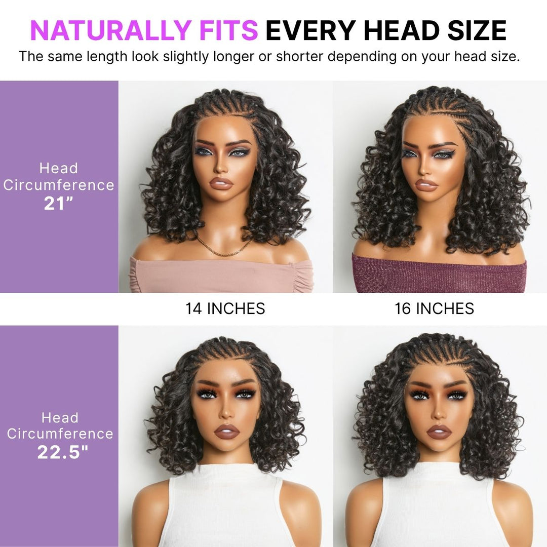 Signature Braided Curl Glueless Frontal Wig | 180% Luxe Density | 13×4 HD Lace