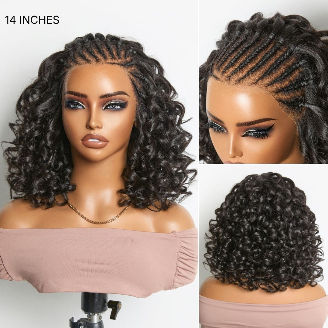 Signature Braided Curl Glueless Frontal Wig | 180% Luxe Density | 13×4 HD Lace
