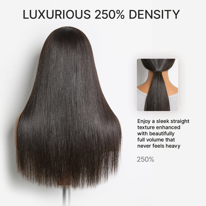 Bone Straight HD Glueless  Lace Wig | 7x6 Closure